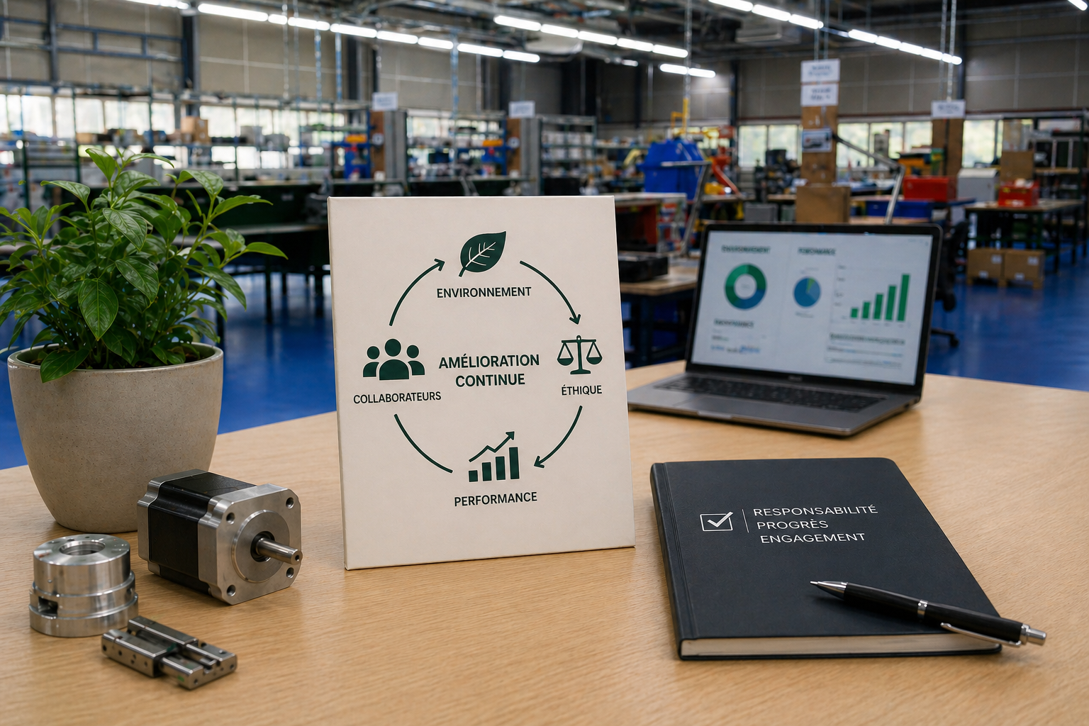 Atelier A2V Mecatronique - démarche RSE et amélioration continue